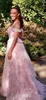 Prom 2020 Abiti rosa al largo della Shouder Mermaid Sweep Train Lace Applique APPLICAZIONE FACCIALE CAPPEGNO OCN ABILE OCN FORMALE