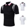 Nouveau Casual Polo Homme Chemises À Manches Courtes Pour Hommes Vêtements De Marque Pour Hommes Rayés Garçons Polos À Col Revers Pour Hommes S-2XL J190716