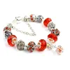 Atacado-charme pulseira 925 pulseiras de prata Pandora para mulheres Royal Crown Pulseira Roxo Cristal Beads Diy Jóias