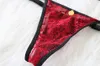 Kırmızı Dantel Seksi Sutyen Set Lingerie Set Kadınlar için Ayarlanabilir Sapanlar Bralette İç 3 Nokta Bikini Set Yumuşak Külot