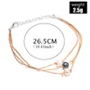 Summer Beach Pearl Anklets Bohemian 3 Layers Foot Smycken Tofs Ben Kedja Pearl Anklet Armband for Women Smycken Tillbehör