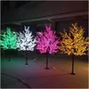 1.5m ~ 3m Shiny LED Cherry Blossom Christmas Tree Lighting Waterproof Garden Landscape Decoration Lamp For Wedding Party Christma