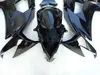 Free customize fairings set for Kawasaki Ninja ZX10R 2008-2011 all glossy black ABS plastic fairing kit ZX-10R 08 09 10 11