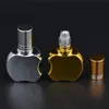 100 X 10ml Apple Shape Empty Glass Roll On Bottles With Golden/Silver Refillable Essential Oil Roll-On Perfume Bottles Wholesale