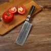 Facas 7 "Polegada Chef Faca VG10 Aço Damasco Afiada Japonês Faca de Cozinha Profissional Santoku Cutelo Cortando Paring Legumes Cozinhar