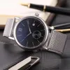 Reloj de lujo de alta calidad para hombre, reloj de negocios, relojes mecánicos automáticos para hombre, reloj de pulsera con banda de acero, esfera negra 046