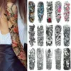 Waterproof Temporary Tattoo Sticker Full Arm Large Skull Old School Flash Fake for Men Women 2883453604527