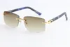 Good Quality Fashion metal Blue Plank Sunglasses 8200757 Vintage Fashion Brand Sun glasses Unique Oversized Shapes Eyewear for Wom2056499