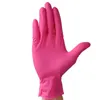 Glove 100pcs Wearresistant Durable Nitrile Disposable Rubber Latex Food Household Cleaning Gloves Antistatic Pink3295324