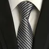 Craves de marié Hot 100% Silk Plaid Ties for Groom Shirt Wedding Cravate Jacquard Woven Coldie Party Gravata Business Tie