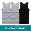 5pcs / lot solide sous-vêtements sans couture sous-vêtements vêtements de sport hommes sans manches débardeur gilet confortable maillot de corps 2020232O