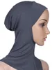 Mode vrouwen dame vol over moslim innerlijke hijab caps islamitische polyester en modale underscarf hoeden Arabische kop dekking