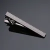 Nieuwe en Hoge Kwaliteit Lasergravure Tie Clip Fashion Style Goud Zilver En Zwarte Mannen Zakelijke Tie Pin Grecis Levering6045767