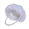 Magnifique panier de mariage en dentelle pour fille, panier de rangement de bonbons de mariage occidental blanc, décor romantique, fournitures de fête de mariage à faire soi-même