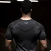 Men Running Tight Short T-shirt Compression Quick Dry T Shirt Male Gym Fitness Bodybuilding Jogging Man Tees Tops Brand Clothing