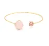 Fashion Gold Color Rose Quartz Turkos Sten Manschett Bangle Bracelet Lapis Lazuli Druzy Armband för kvinnor