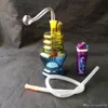 Variété d'accessoires de bongs en verre de narguilé, Pipes à fumer en verre colorées mini-tuyaux à main multi-couleurs Best Spoon glas