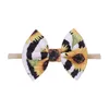 Baby Girls Cartoon Headband 4 Inch Waffle Nylon Headband Kids Boutique Floral Printed Hair Bows Baby Accessories 0605213556620