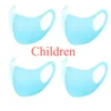 designer ice silk face mask black white dustproof masks boys girls Children anti dust washable print kids sunscreen soft breathable comfortable facemask