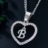 Hot argent plaqué Lettre Y Collier 26 lettres zircon amour collier bijoux Amour Pendentif 18 pouces chaîne livraison gratuite