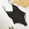 Sexy Damen-Bademode mit hohem Schnitt, rückenfrei, einteiliger Badeanzug, Bade-Tanga, Badeanzug, weiblicher Monokini