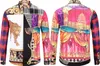 True Reveler Fashion Camicie eleganti colorate Stampa 3D Leopard Tiger Camicia a maniche lunghe da uomo Partyclub Hip Hop Top Pantera Camicetta