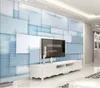 カスタム写真3D壁紙壁画スクエア丸みを帯びた幾何学的な三次元寝室HDシルクテレビ背景壁の壁紙のリビングルームのための壁紙