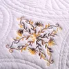 White Embroidery Cotton Bedcover Bedspread Quilted Quilts Home Bedding Set Coverlets KingSize MattressTopper Quilted Sheets Patchw7414139