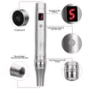 Electric Microneedle Instrument Screw Port Derma Pen Facial Nano Microcrystalline Skin Care Rechargeable Nano Electric Digital Display Microneedle Pen