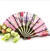 Plum Blossom Flower Print Folding Hand Fans Hollow Out Folding Fans Dance Party Pocket Gifts Wedding Decor