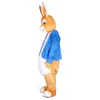 Professionele custom Peter Rabbit Mascotte Kostuum Karakter haas dier Mascotte Kleding Kerst Halloween Party Fancy Dress