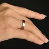 Anelli d'amore classici in acciaio inossidabile 6mm oro oro rosa argento Coppia di sposi Anello per uomo donna fidanzamento maschio femmina alleanza siz228M