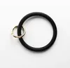 2 Styles Gold Powder in Silicone Bangle Key Ring Wrist Sports Keychain Bracelet Round Key Rings Colorful Keyring Hot Products