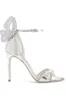 은색 나비 여성 패션 드레스 웨딩 샌들 높은 굽 저녁 파티 샴페인 검투사 캐주얼 샌들 소피아 웹스터 여성 신발