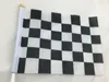 14x21 cm zwart en wit geruite vlag racing vlaggen hand zwaaien kleine vlaggen verjaardagsfeest decoratie zc1429