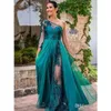 En linje chiffong långärmad ren elegant kväll formella klänningar 2019 klänningar kväll slitage elie saab party prom klänningar bling pärlor292w