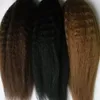 Kinky rechte tape in menselijke haarverlenging Real grof Yaki Remy Hair 16-24 Inch Adhensive Hair Extension 40pcs