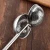 Sfinitori a sfera da tè a sfera da tè da tè in acciaio inossidabile da 5 cm con utensili da cucina a maniglia elastica