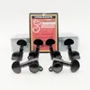 Sällsynt inte inline svart Grover Guitar String Tuning Pegs 45 Angle Tuners Machine Head 3R+3L (bra förpackning)