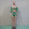 Two Piece Dress 2022 Floral Print Casual Set Off Shoulder Cami Top & Shorts Summer Short Tracksuit Women Sexy Bodycon Romper S-XXL