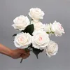Falso Francês Rose (10 cabeças / grupo) 17,32" comprimento de simulação rosas para o casamento Início decorativa Flores artificiais