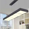 Moderna akrylkontor Hängljus Lampa Enkel Rektangel LED Lighting Fixture för restaurang praktisk teknik inomhuslampa