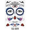 Facial Makeup Tattoo Stickers Halloween Christmas Party Stage Props Art Face dress up Day of The Dead Skull Temporary Tattoos Sticker