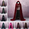 nieuwe Gothic-Hooded-Velvet-Cloak-Gothic-Wicca-Robe-Medieval-Witchcraft-Larp-Cape-A Gothic-Hooded-Velvet-Cloak-Gothic-Wicca-R