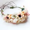 hand made stereo simulation flowers Wreath Sweet princess hairbands bridals headdress seaside holiday wedding garlands Hair accessories S117