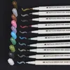 STA 10 Colors Lot Metallic Marker Pen DIY Scrapbooking Crafts Soft Brush Pen Art Marker Pen For Stationery School Supplies