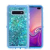 Samsung Galaxy S10 S10 Plus S10 Lite Mil-Grade Protects Plus Drop Protection Dust Prubクイックサンドロボットキラキラ電話ケースカバー