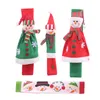 Cubiertas navideñas para manijas de puerta de refrigerador, horno microondas, lavavajillas, electrodomésticos de cocina, guantes, manija de puerta, Protector de tela