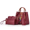 أكياس التسوق الوردي sugao نساء حقائب الكتف العلامة التجارية حمل حقيبة يد حقيبة مصمم 4PCS / مجموعة أكياس CROSSBODY محفظة سيدة عالية حقائب اليد الجلدية بو
