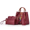 Rose sugao femmes sacs à bandoulière marque sac fourre-tout designer sac à main 4pcs / set sacs à bandoulière sac à main dame sacs à provisions haute pu sacs à main en cuir